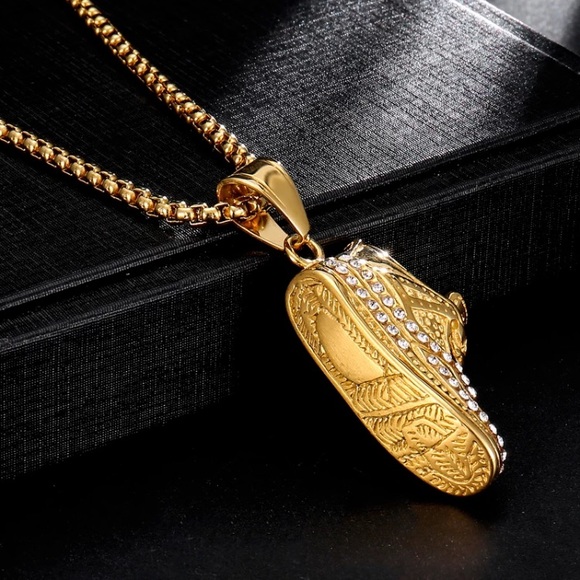 Stainless Steel Hip Hop Sneaker Shoes Necklace - Picture 2 of 9